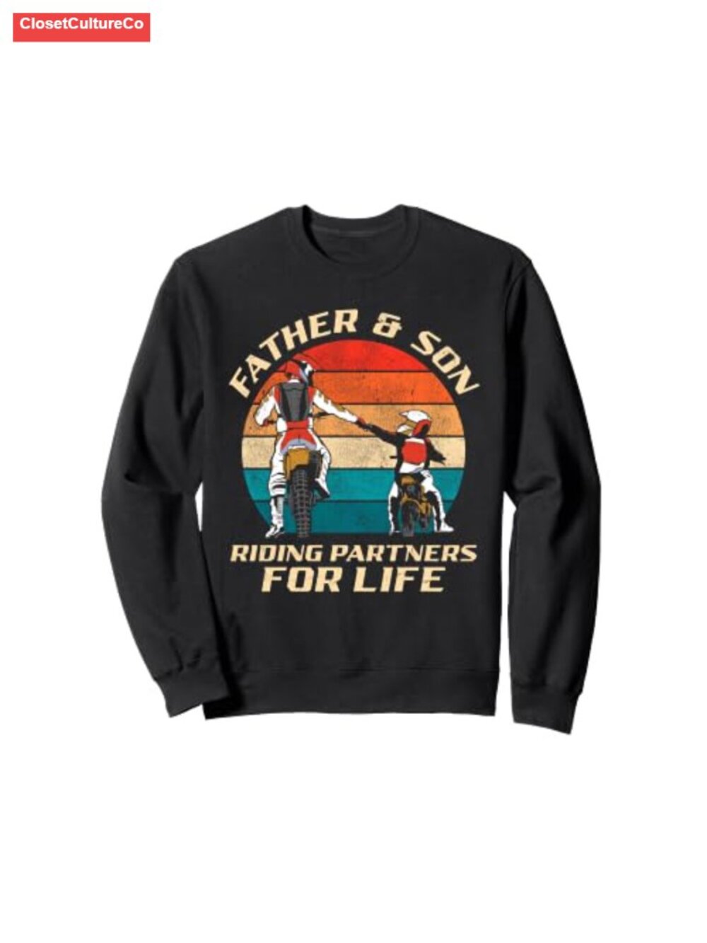 Motorcross MX Dirt Bike Father & Son Sweatshirt Classic Fit